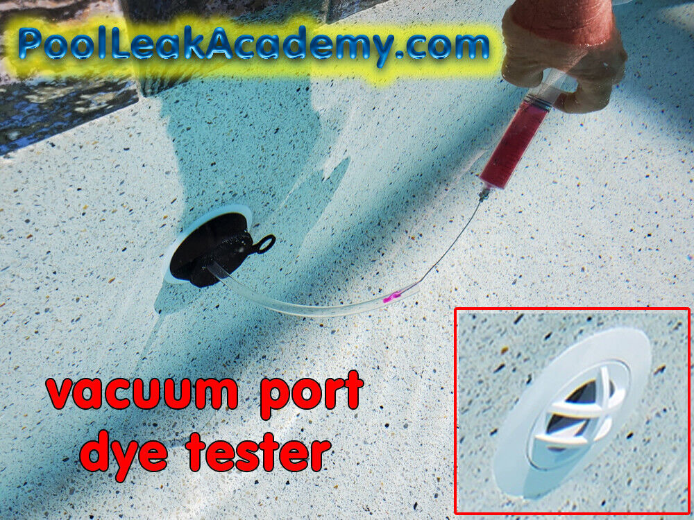 SWIMMING POOL LEAK DETECTION SUCTION GRATE DYE TESTER AND WRENCH